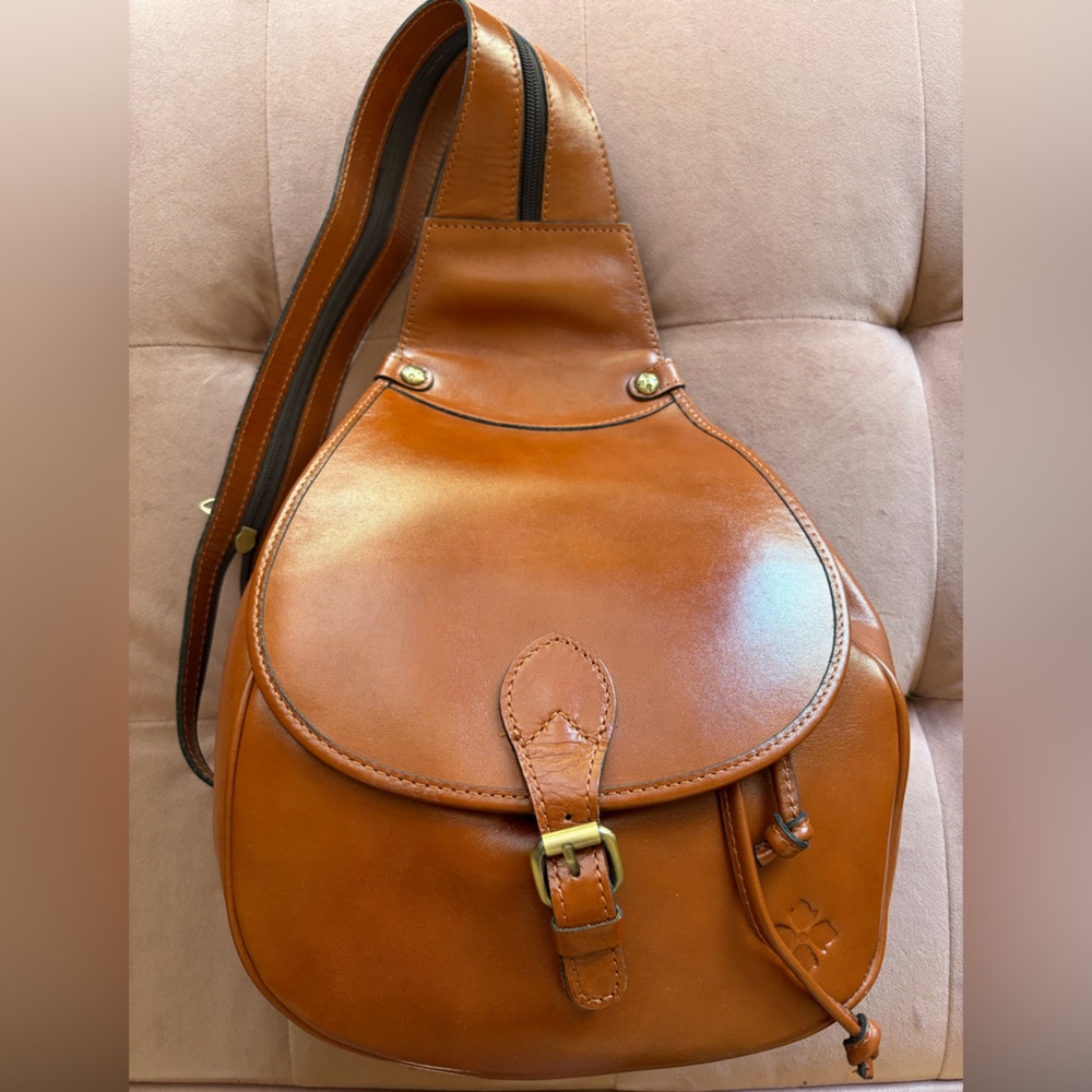 Patricia Nash Tan Leather Backpack